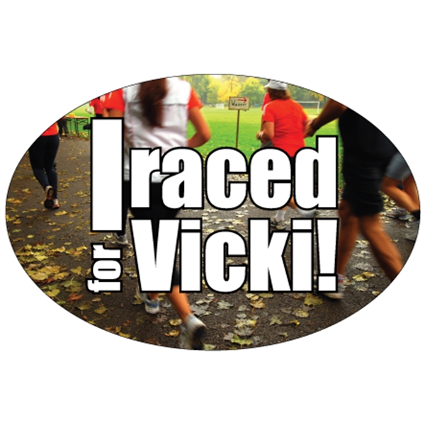 6" x 4" indoor labels with oval shape, four color process... from ASI 89910 Stouse, LLC