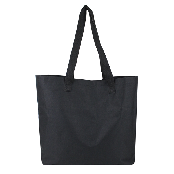 16" x 15" x 4.5" heather gray polyester tote bag with... from ASI 37980 Bagworld