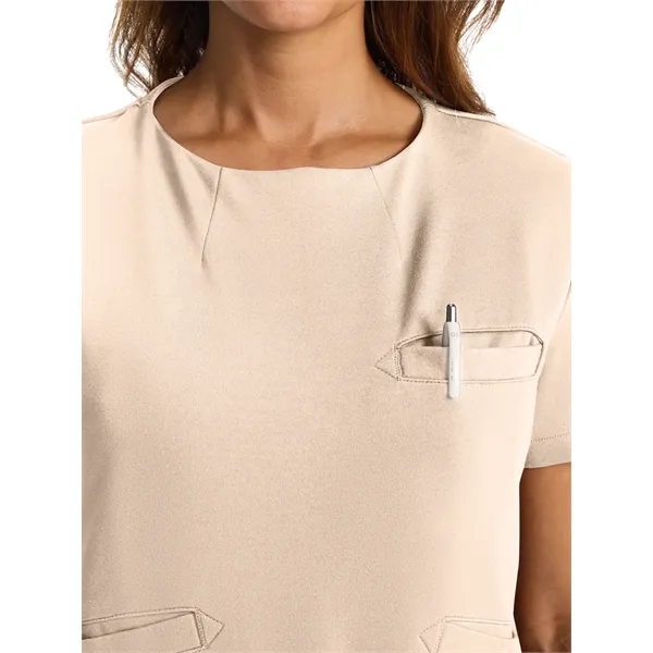 SPI - Medelita - Women's 3-Pocket Ponte Round Neck Scrub Top... from ASI 86018 Scrub Authority