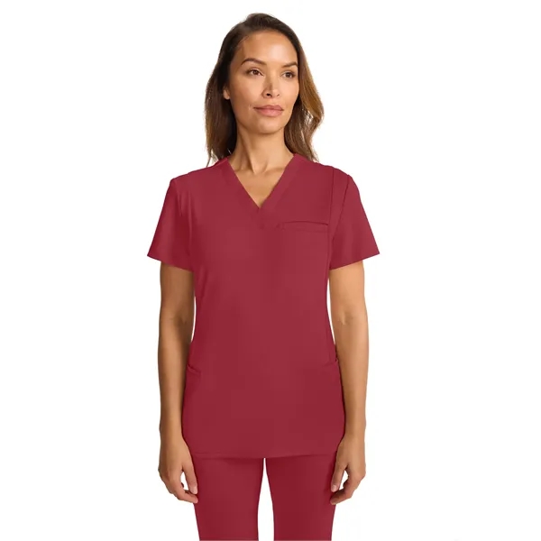 SPI - Medelita - Women's 3-Pocket Ponte V-Neck Scrub Top... from ASI 86018 Scrub Authority