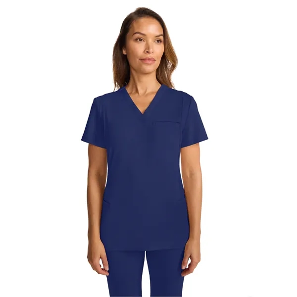 SPI - Medelita - Women's 3-Pocket Ponte V-Neck Scrub Top... from ASI 86018 Scrub Authority