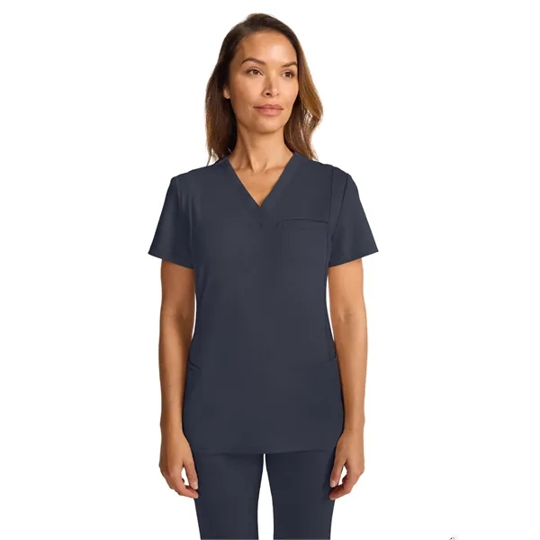 SPI - Medelita - Women's 3-Pocket Ponte V-Neck Scrub Top... from ASI 86018 Scrub Authority