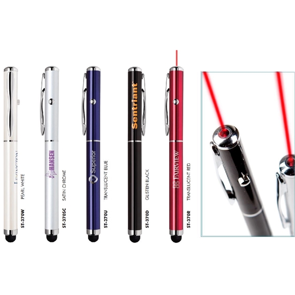2-in-1 brass constructed stylus and laser pointer available in several colors.... from ASI 68190 Lungsal / Lungsal