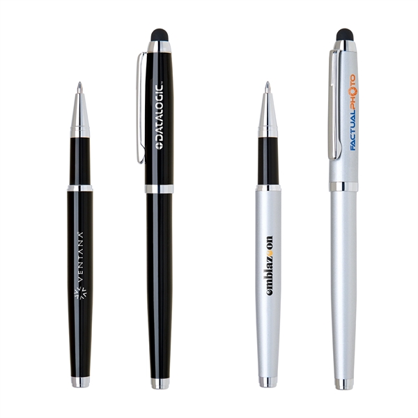 Brass cap-off rollerball pen available in two colors with a stylus... from ASI 68190 Lungsal / Lungsal