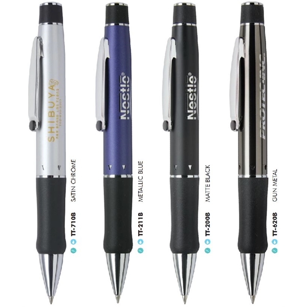 Jumbo, heavyweight brass twist-action ballpoint pen with lacquer finish and comfort... from ASI 68190 Lungsal / Lungsal