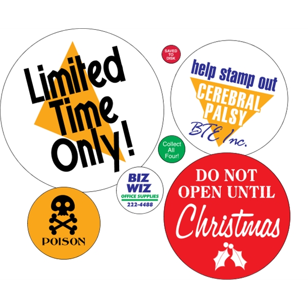 Circle shaped labels on roll.... from ASI 89910 Stouse, LLC