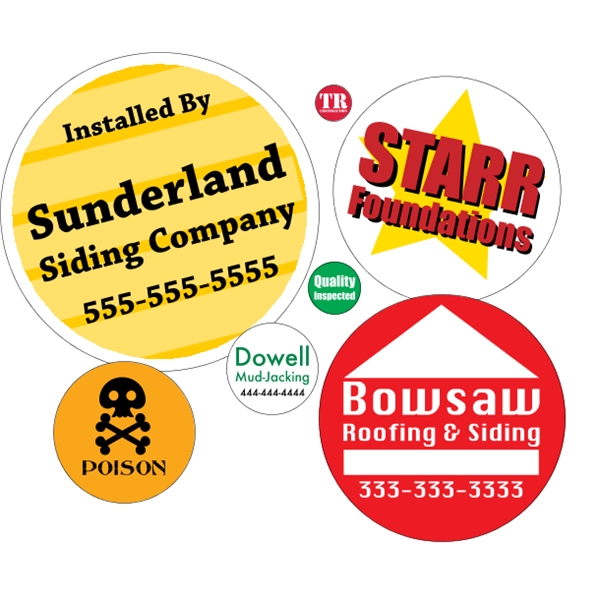 Circle shaped labels on roll.... from ASI 89910 Stouse, LLC