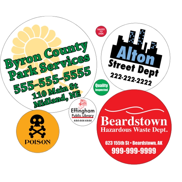 Circle shaped labels on roll.... from ASI 89910 Stouse, LLC