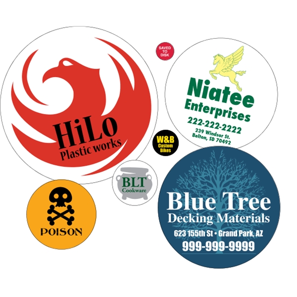 Circle shaped labels on roll.... from ASI 89910 Stouse, LLC