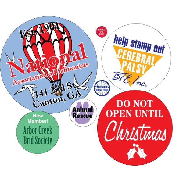 Circle shaped labels on roll.... from ASI 89910 Stouse, LLC