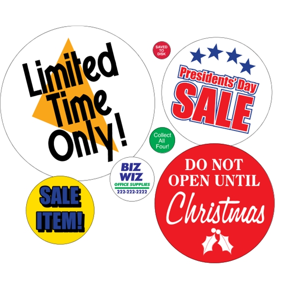 Circle shaped labels on roll.... from ASI 89910 Stouse, LLC