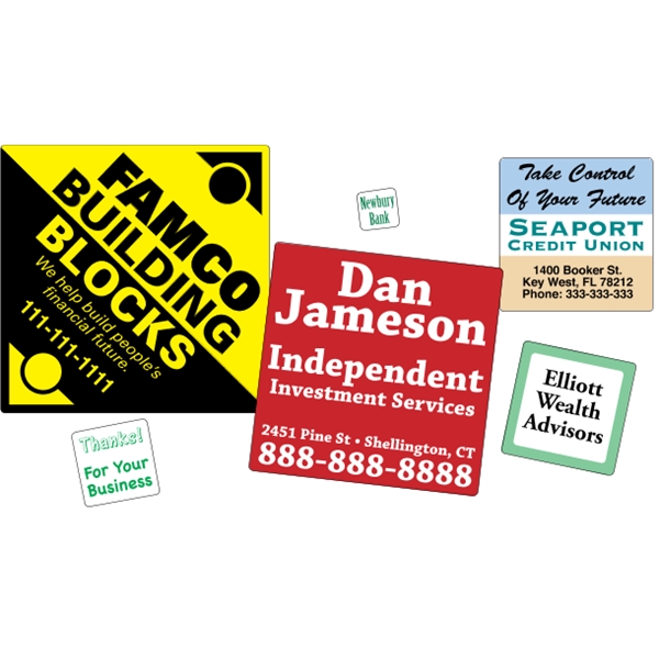 Square shaped labels on roll.... from ASI 89910 Stouse, LLC