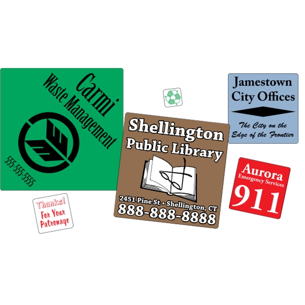 Square shaped labels on roll.... from ASI 89910 Stouse, LLC