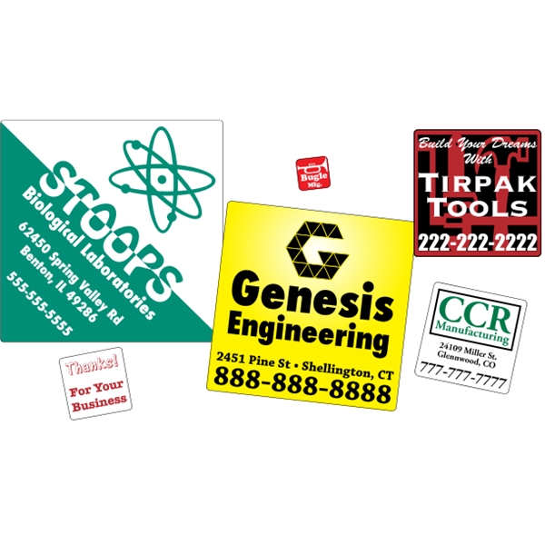 Square shaped labels on roll.... from ASI 89910 Stouse, LLC