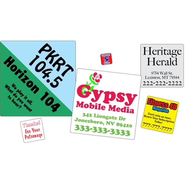 Square shaped labels on roll.... from ASI 89910 Stouse, LLC