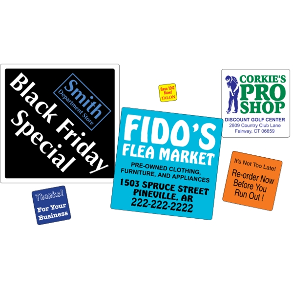 Square shaped labels on roll.... from ASI 89910 Stouse, LLC