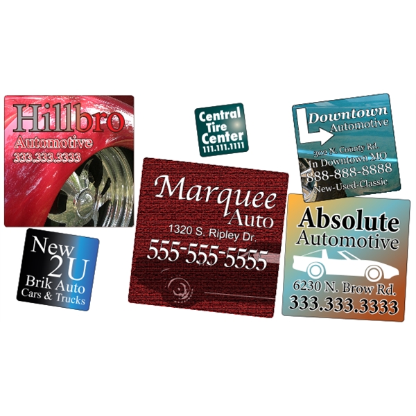 Square shaped labels on roll with 4CP printing.... from ASI 89910 Stouse, LLC