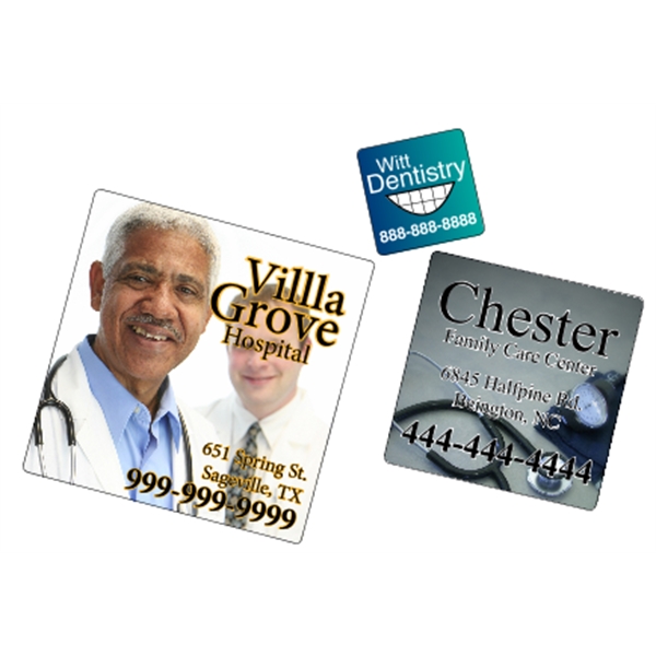 Square shaped labels on roll with 4CP printing.... from ASI 89910 Stouse, LLC