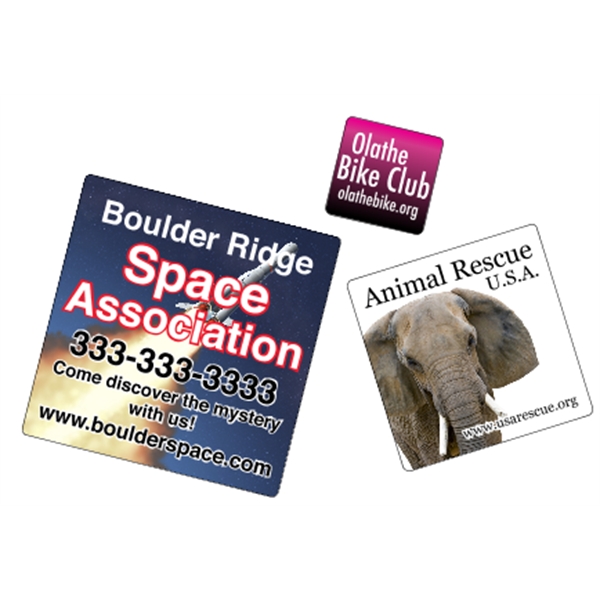 Square shaped labels on roll with 4CP printing.... from ASI 89910 Stouse, LLC