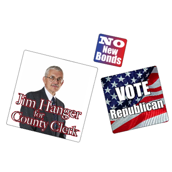 Square shaped labels on roll with 4CP printing.... from ASI 89910 Stouse, LLC