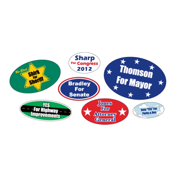 Oval shaped labels on roll.... from ASI 89910 Stouse, LLC