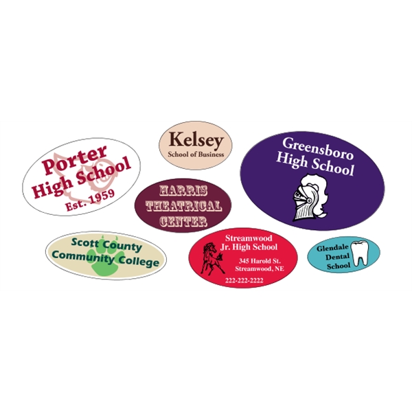 Oval shaped labels on roll.... from ASI 89910 Stouse, LLC