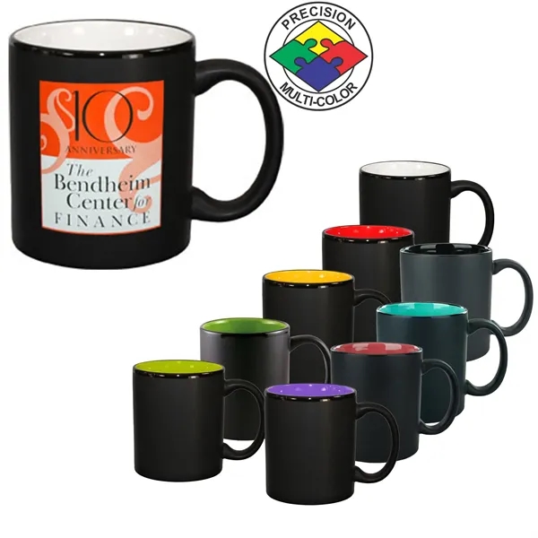11oz two-tone mug with satin finish and c-shaped handle, various colors.... from ASI 80093 Pyrographics / Pyrographics Line