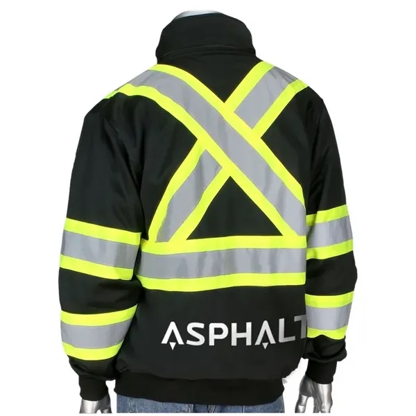 Two-Tone X-Back Full Zip Fleece Black Sweatshirt... from ASI 89320 Starline USA Inc