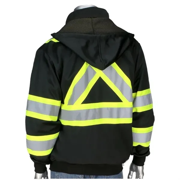 Two-Tone X-Back Full Zip Fleece Black Sweatshirt... from ASI 89320 Starline USA Inc