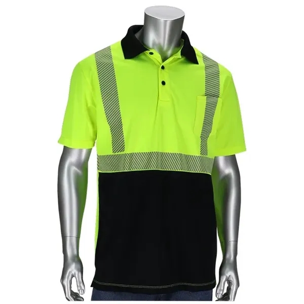Class 2 Polo Shirt with Black Bottom Front... from ASI 89320 Starline USA Inc