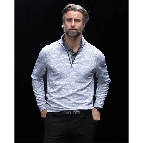 Men's sweatshirt with a quarter zip, long sleeves, UPF 50+ protection,... from ASI 47965 Cutter & Buck