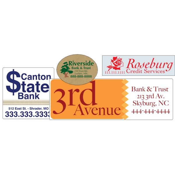 Specialty material roll labels with customization and your choice of paper.... from ASI 89910 Stouse, LLC