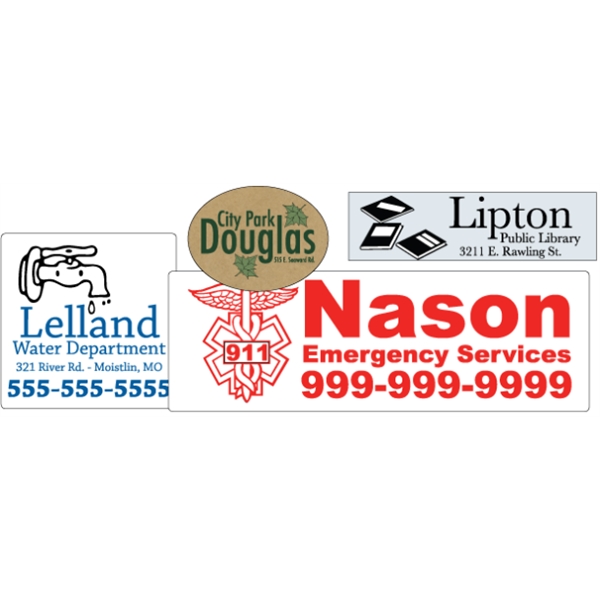 Specialty material roll labels with customization and your choice of paper.... from ASI 89910 Stouse, LLC