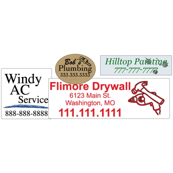 Specialty material roll labels with customization and your choice of paper.... from ASI 89910 Stouse, LLC