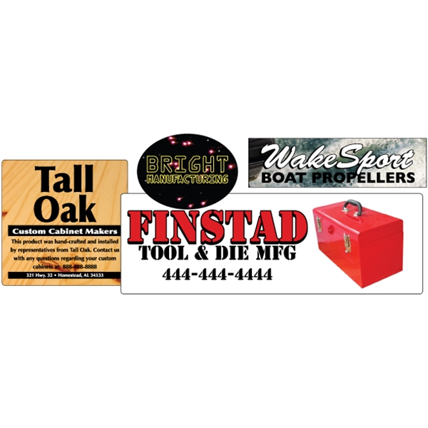 Specialty material roll labels with 4CP customization and your choice of... from ASI 89910 Stouse, LLC