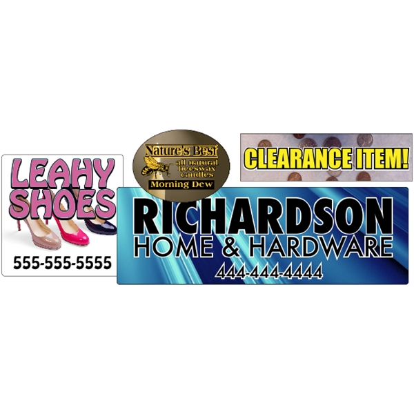 Specialty material roll labels with 4CP customization and your choice of... from ASI 89910 Stouse, LLC