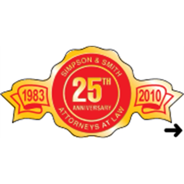 Anniversary - ribbon - embossed roll labels. Wound 500 or 1000... from ASI 89910 Stouse, LLC