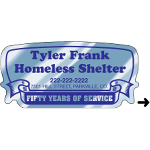 Indoor labels with Rectangle-Ribbon design; wound 500 or 1000 per roll.... from ASI 89910 Stouse, LLC