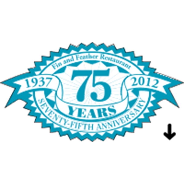 Indoor labels with Anniversary-Starburst Recognition design; wound 500 or 1000 per... from ASI 89910 Stouse, LLC