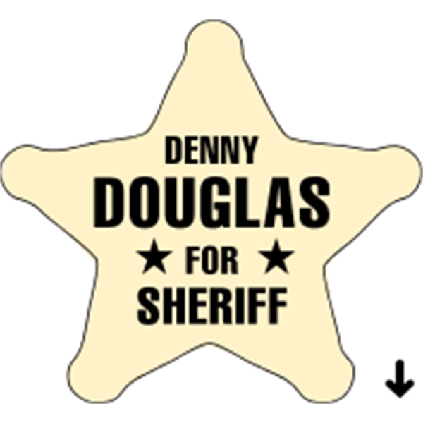 Indoor labels with Sheriff Star design; wound 500 or 1000 per... from ASI 89910 Stouse, LLC