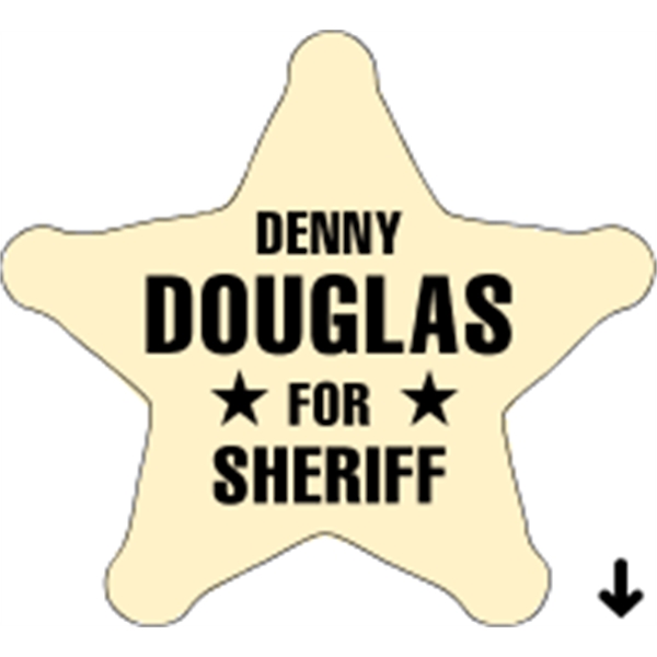 Indoor labels with Sheriff Star design; wound 500 or 1000 per... from ASI 89910 Stouse, LLC