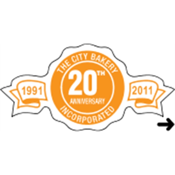 Indoor labels with Anniversary-Ribbon Recognition design; wound 500 or 1000 per... from ASI 89910 Stouse, LLC