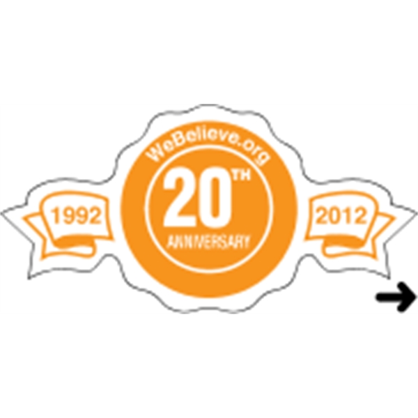 Indoor labels with Anniversary-Ribbon Recognition design; wound 500 or 1000 per... from ASI 89910 Stouse, LLC