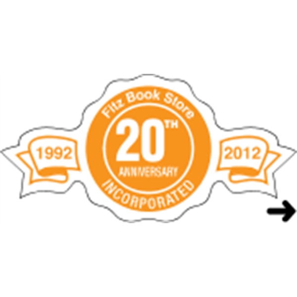 Indoor labels with Anniversary-Ribbon Recognition design; wound 500 or 1000 per... from ASI 89910 Stouse, LLC