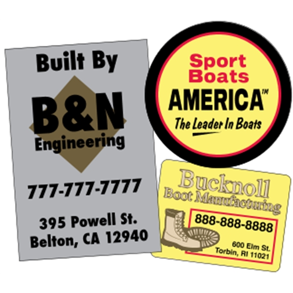 Yellow vinyl (back adhesive) are wound 500 or 1000 per roll... from ASI 89910 Stouse, LLC