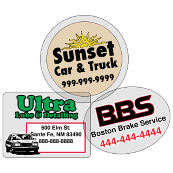 Clear polyester (face adhesive) are wound 500 or 1000 per roll... from ASI 89910 Stouse, LLC