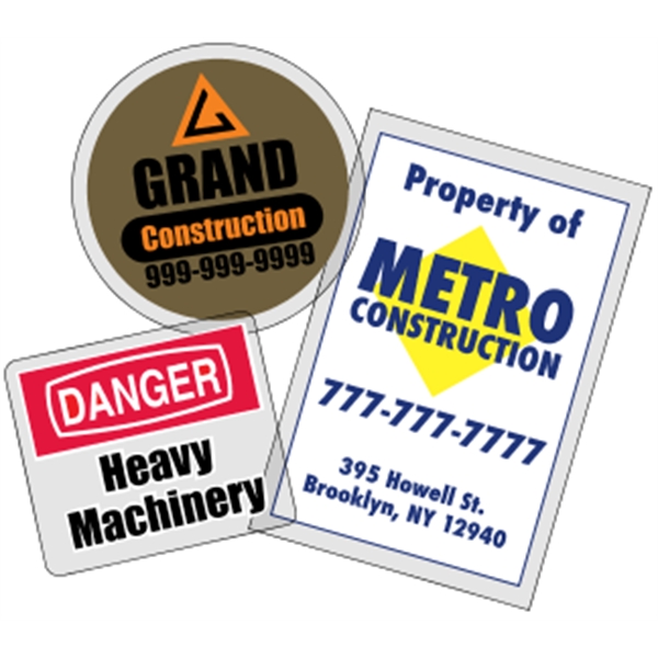 Clear polyester (face adhesive) are wound 500 or 1000 per roll... from ASI 89910 Stouse, LLC