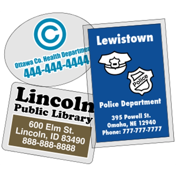 Clear polyester (face adhesive) are wound 500 or 1000 per roll... from ASI 89910 Stouse, LLC