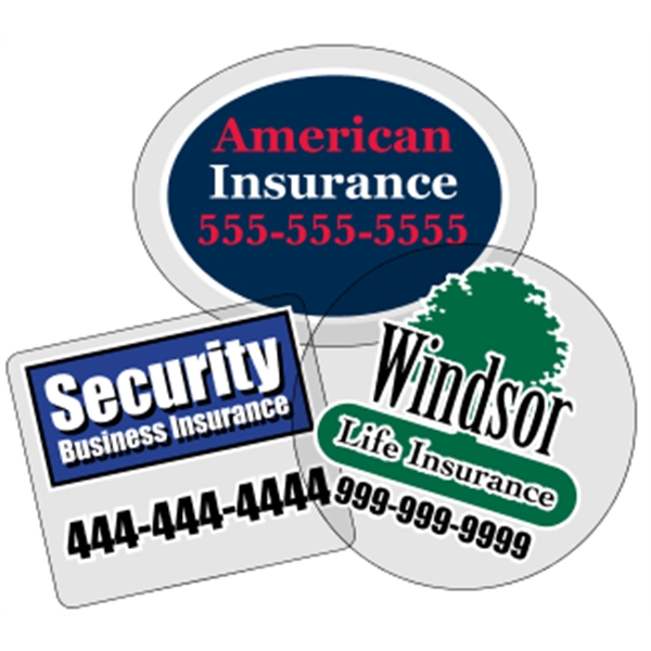 Clear polyester (face adhesive) are wound 500 or 1000 per roll... from ASI 89910 Stouse, LLC