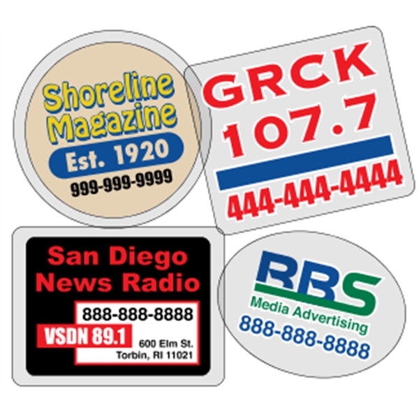 Clear polyester (face adhesive) are wound 500 or 1000 per roll... from ASI 89910 Stouse, LLC